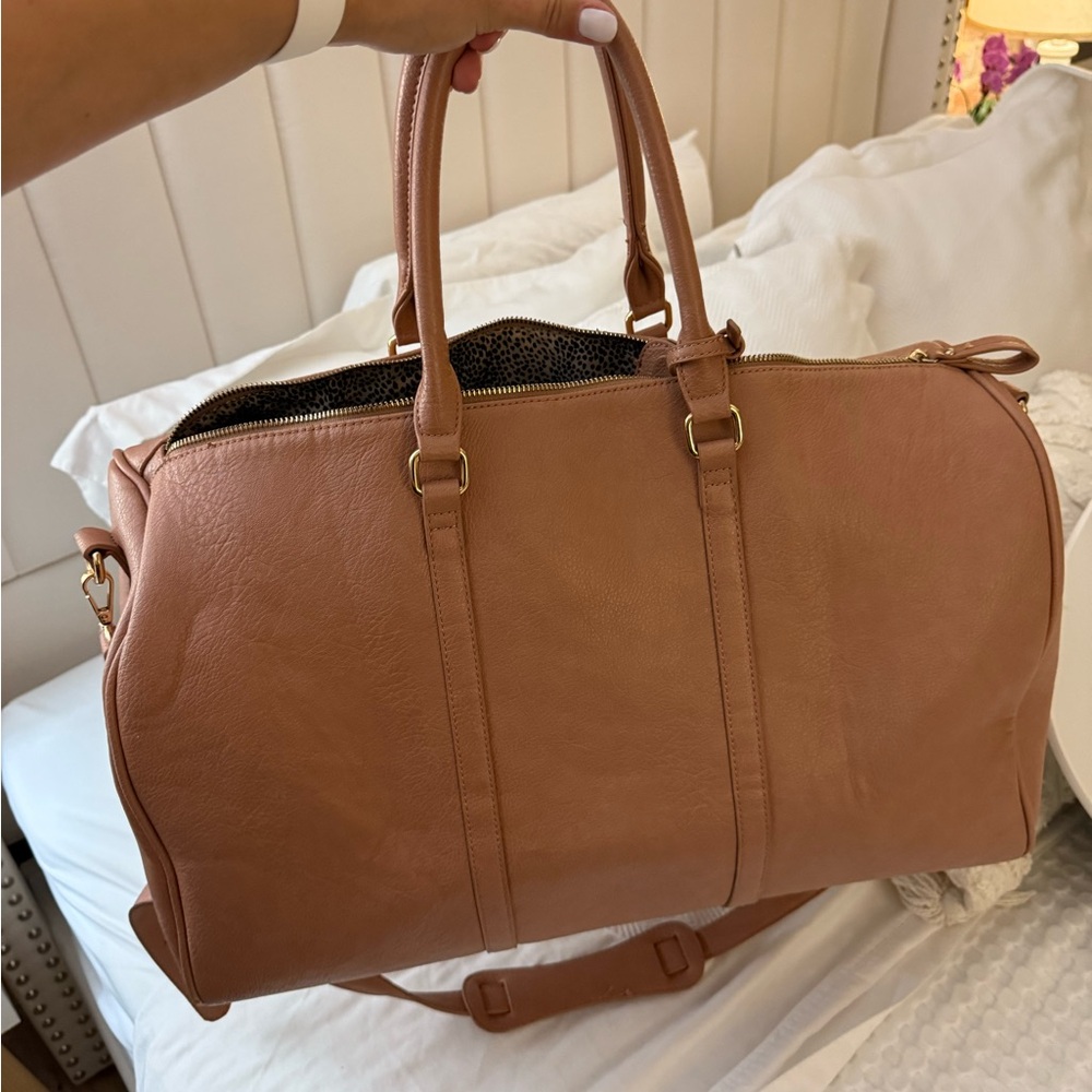 Sole Society Blush Leather Duffel Bag